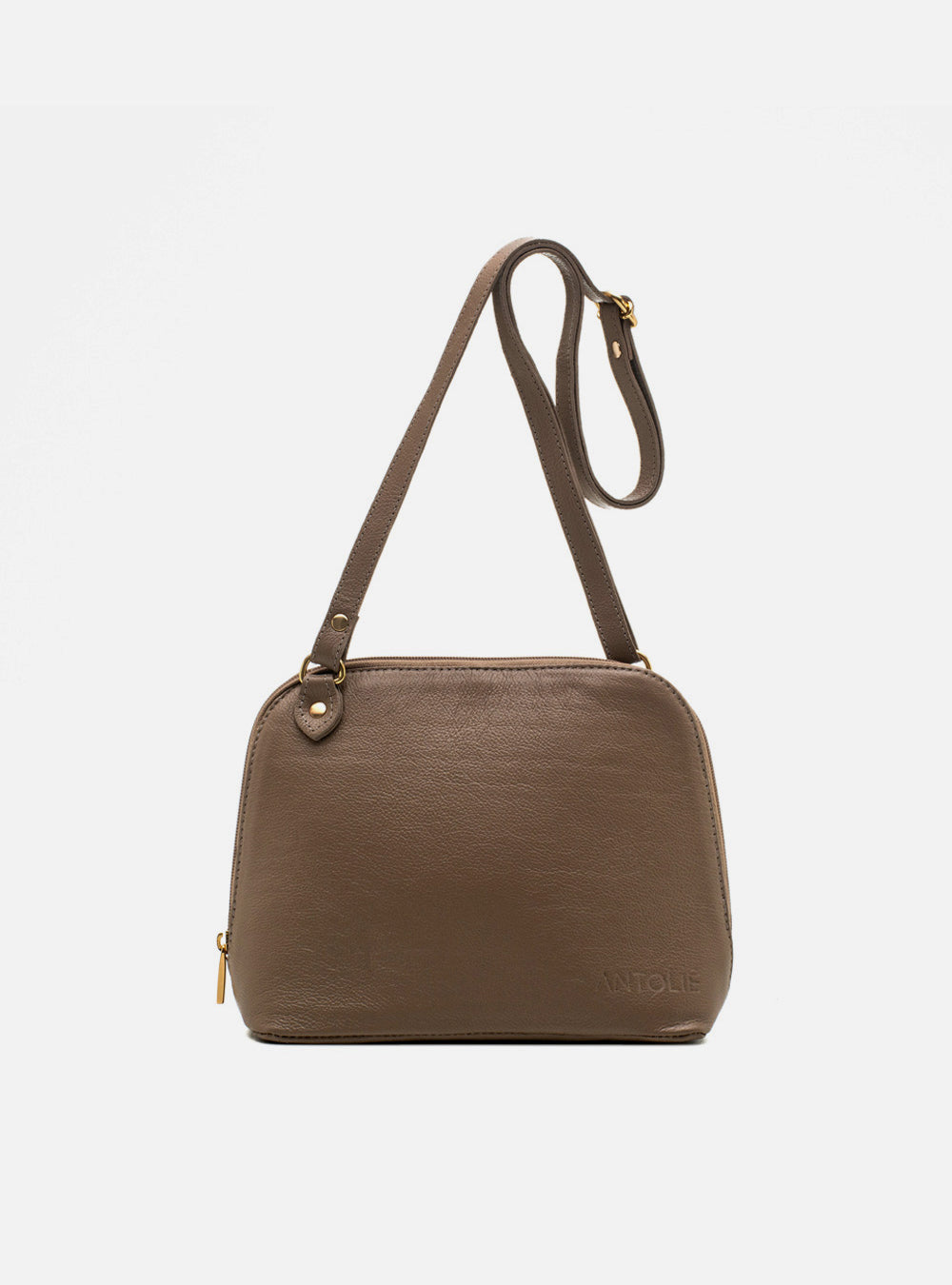 Bolsa Tóquio em Couro Cinza