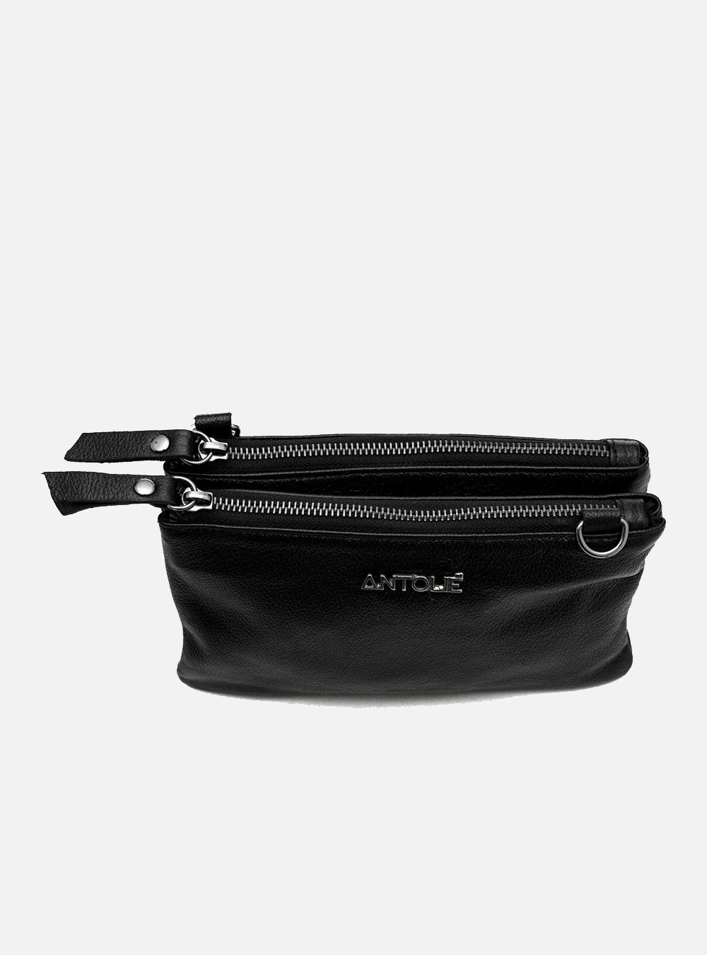 Bolsa em Couro Tiracolo Básica Preto