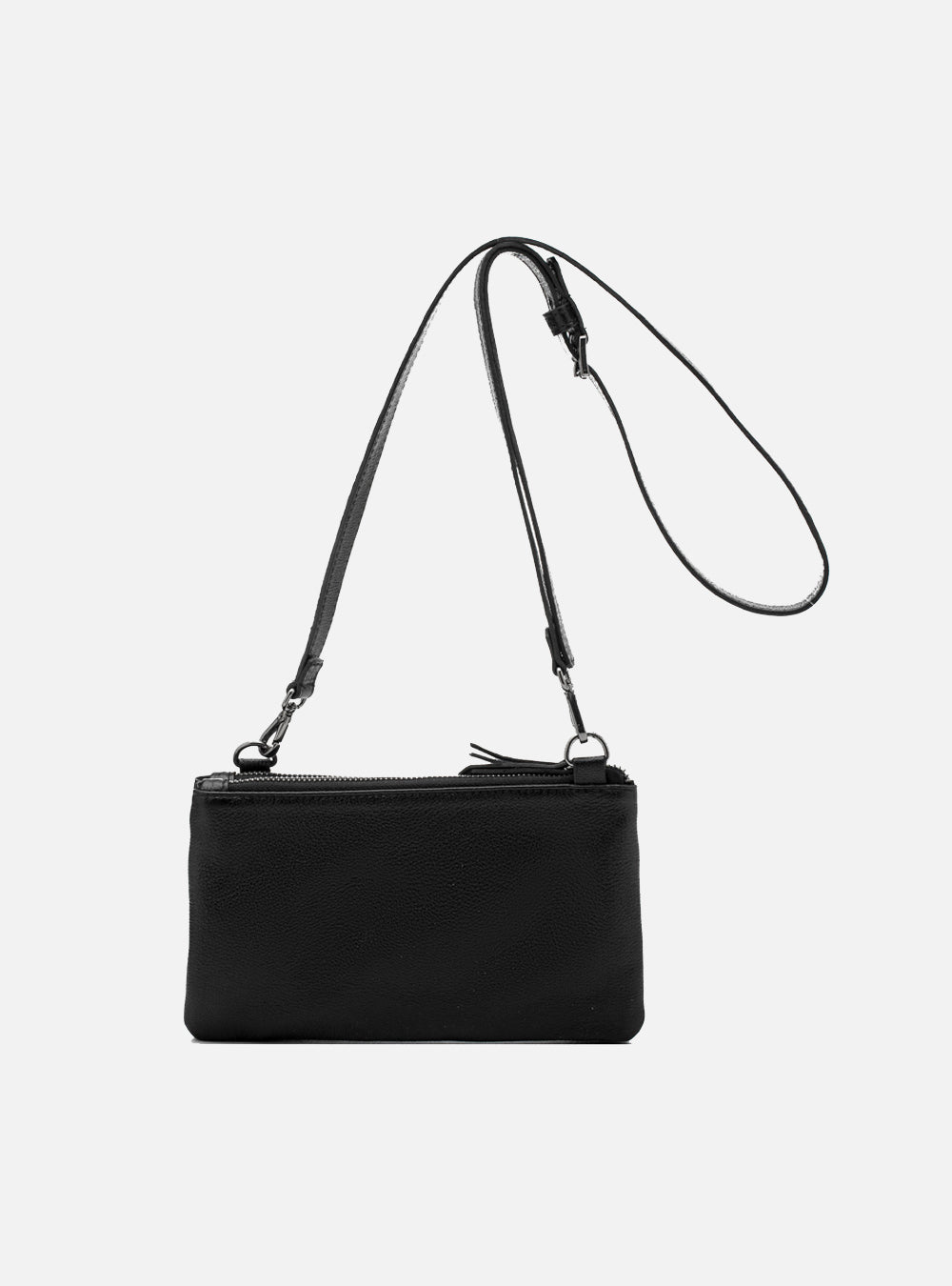 Bolsa em Couro Tiracolo Básica Preto