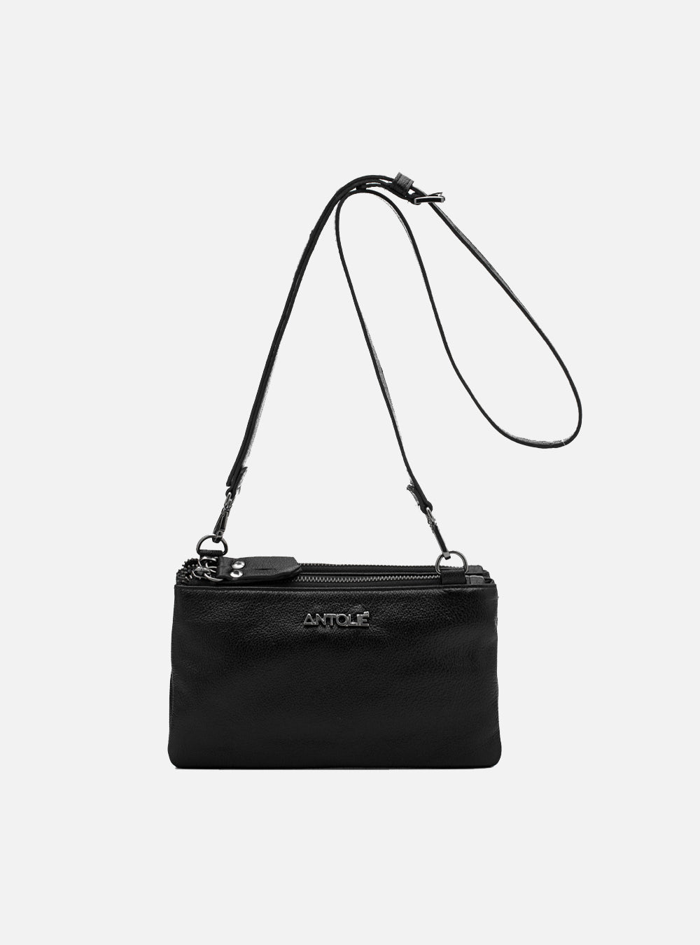 Bolsa em Couro Tiracolo Básica Preto