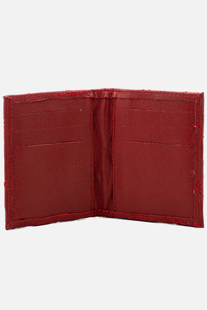 Carteira em Couro Matelassê Vermelho