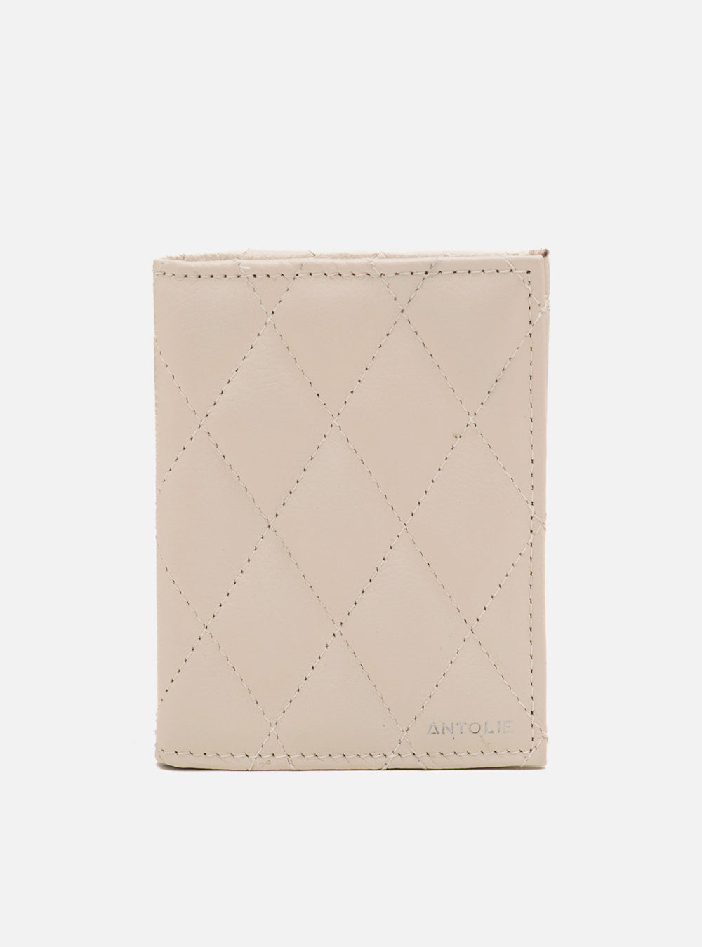 Carteira em Couro Matelassê Off White