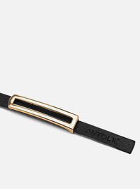 Kit Trio Cintos | Cinto em Couro Preto Fino Metal + Caramelo + Dourado