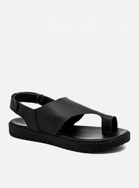 Flatform em Couro Lux Sophia Preto