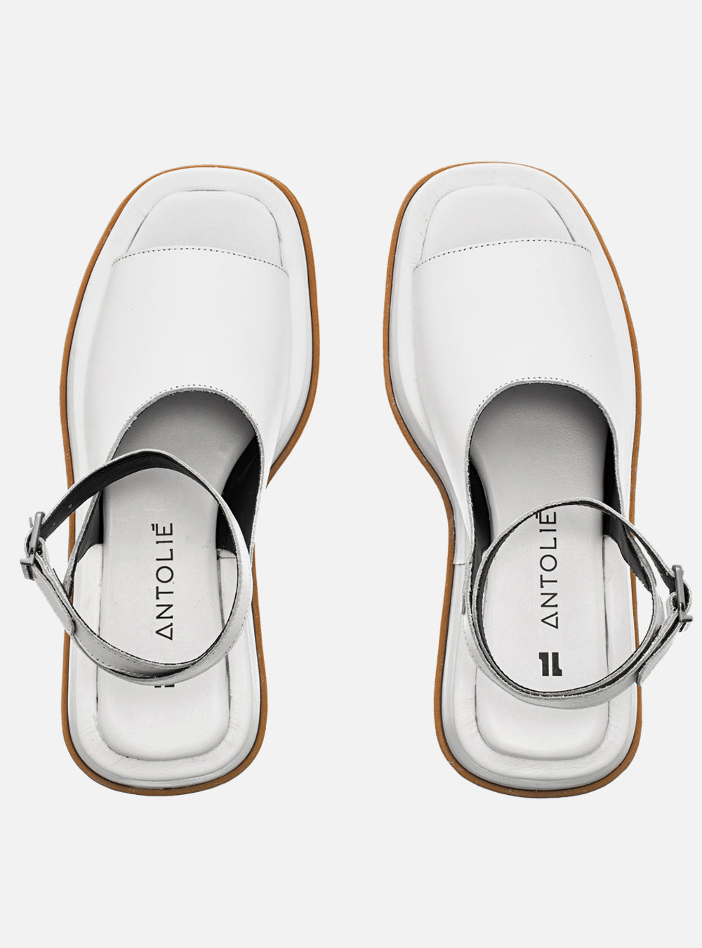 Flatform em Couro Slim Rafaela Branco