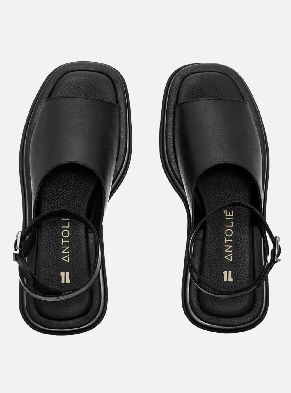 Flatform em Couro Slim Rafaela Preto