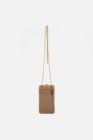 Mini Bag em Palha Tressê e Couro Nude
