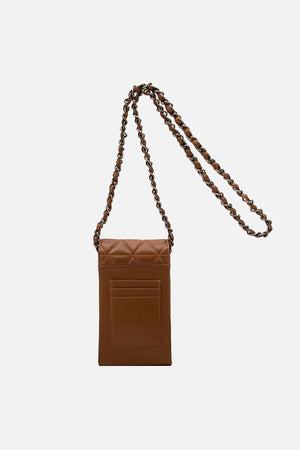 Mini Bolsa em Couro Matelassê Caramelo
