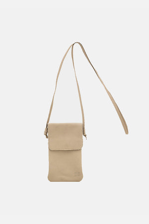 Mini Bolsa em Couro Porta Celular Capri Off White
