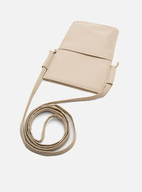 Mini Bolsa em Couro Porta Celular Off White