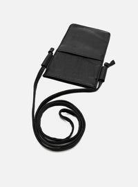 Mini Bolsa em Couro Porta Celular Preta