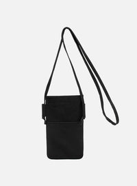 Mini Bolsa em Couro Porta Celular Preta