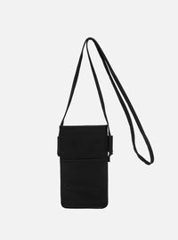 Mini Bolsa em Couro Porta Celular Preta