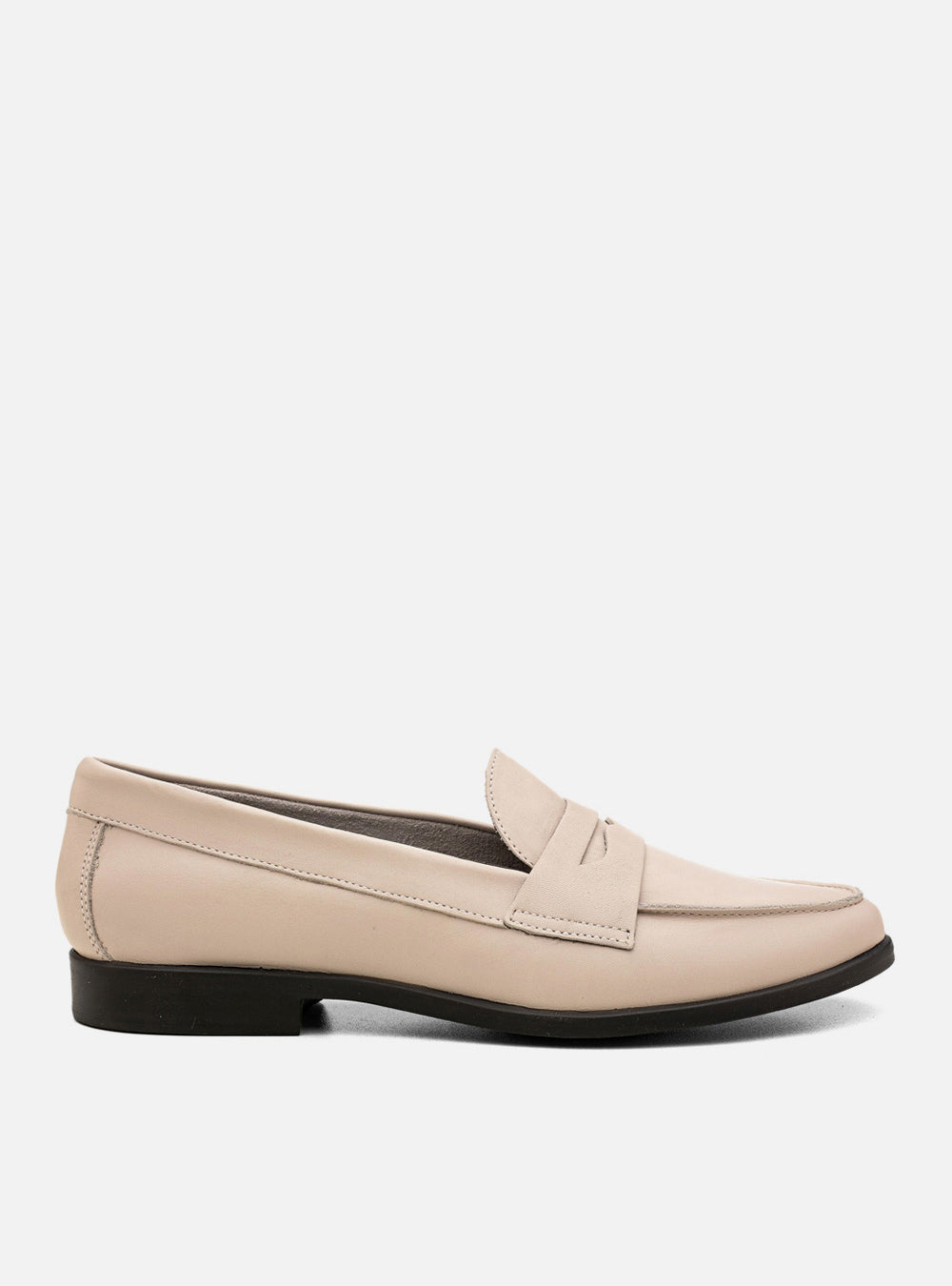Mocassim em Couro Clássico Off White