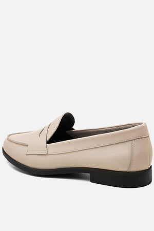 Mocassim em Couro Clássico Off White