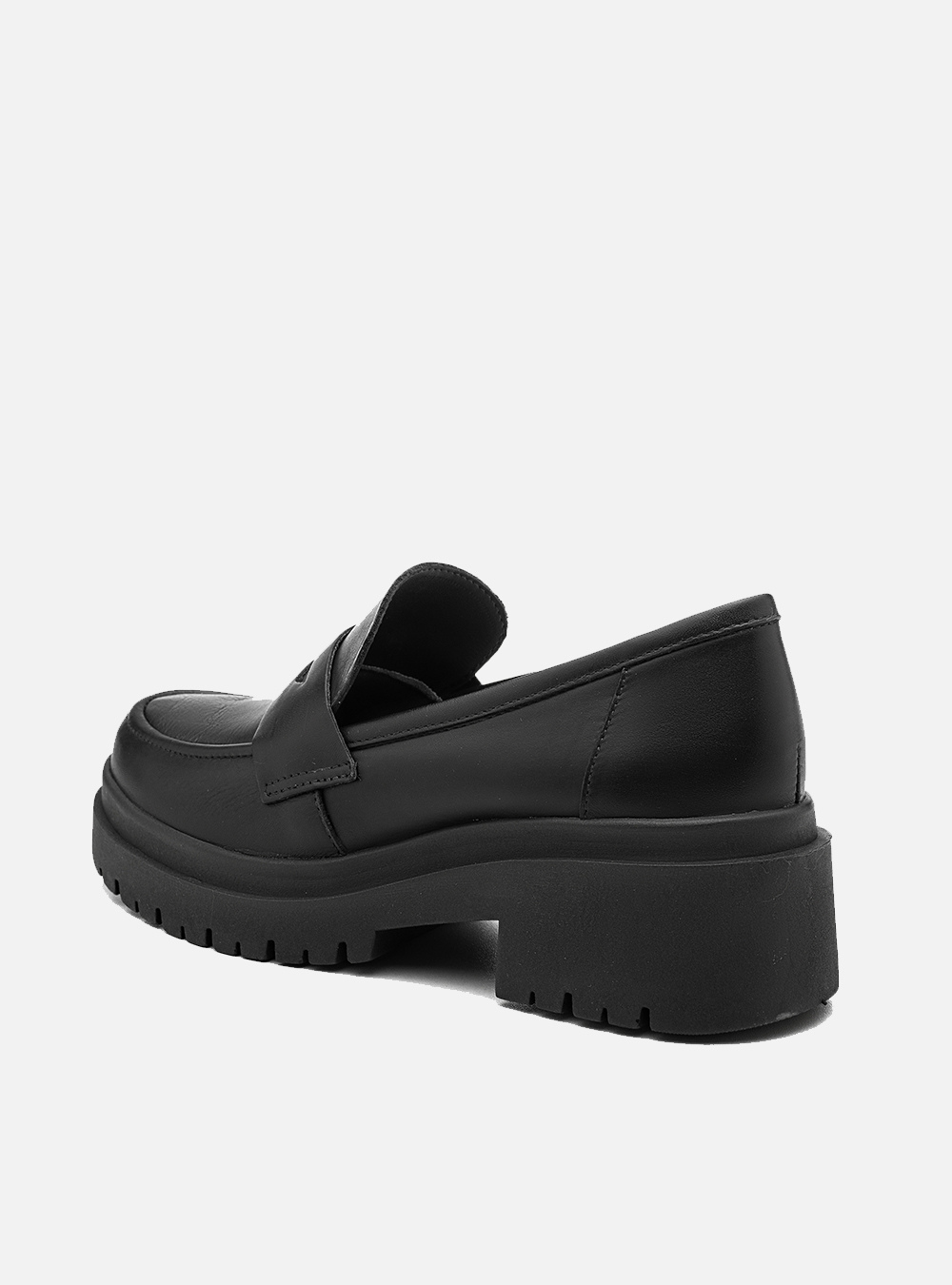 Mocassim em Couro Tratorado Preto
