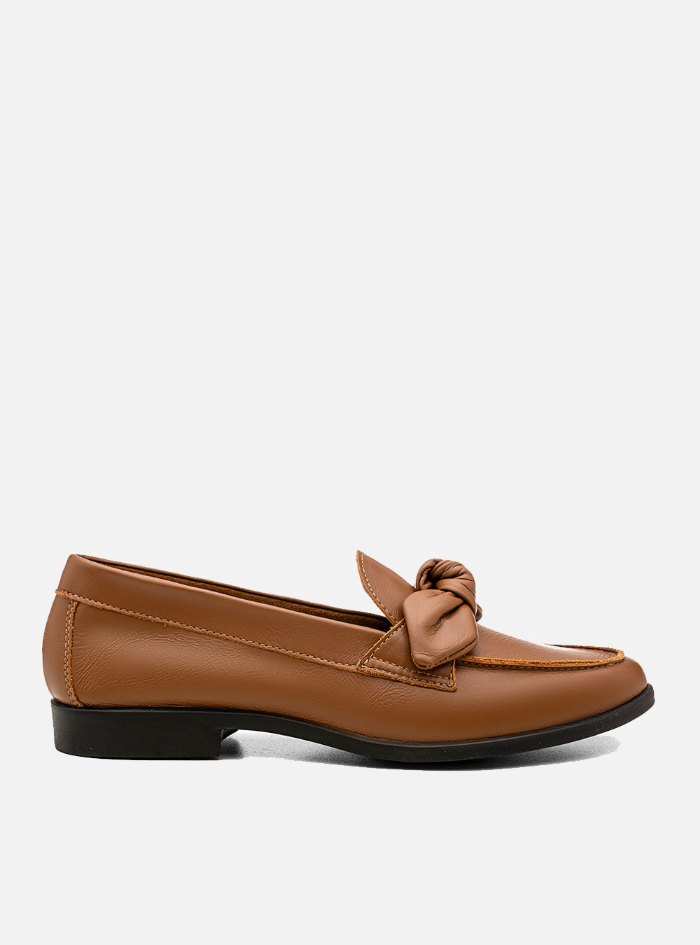 Mocassim em Couro Laço Caramelo