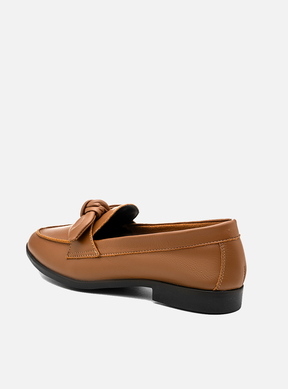 Mocassim em Couro Laço Caramelo