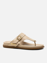 Papete em Couro Off White Thong