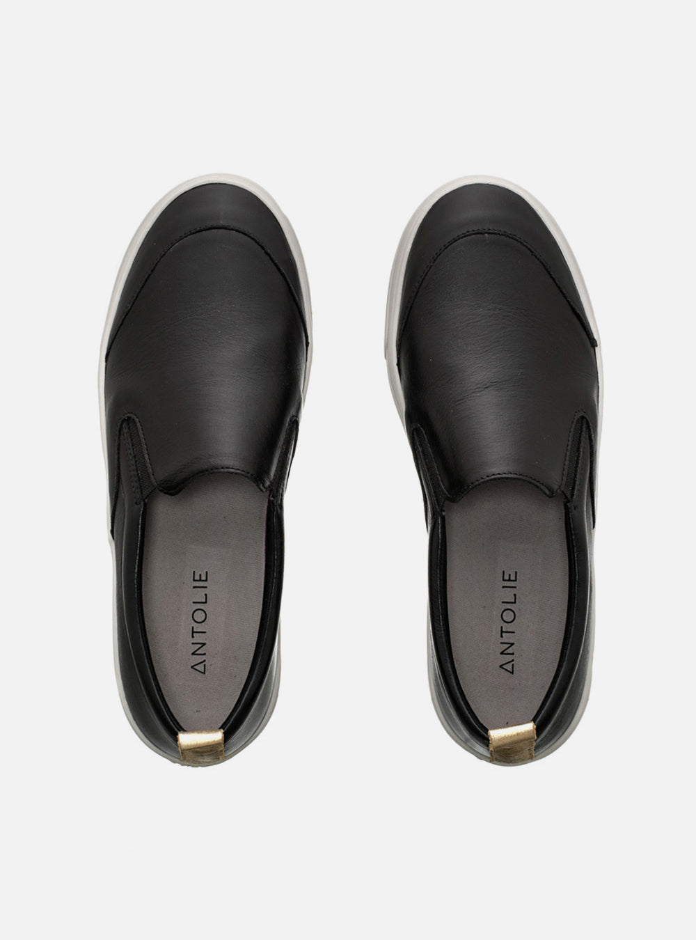 Slip On em Couro Preto