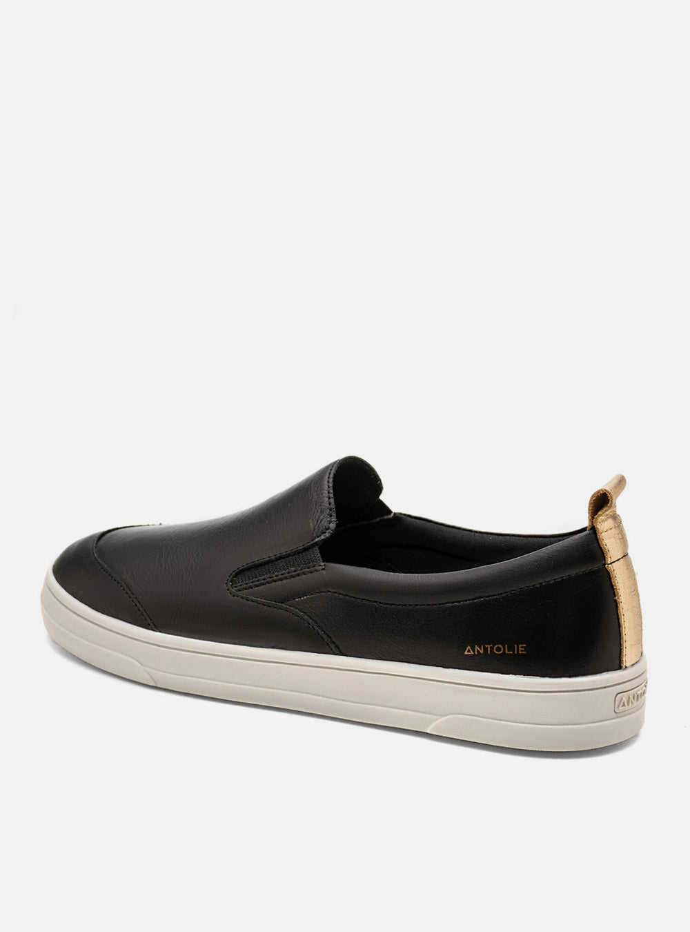 Slip On em Couro Preto