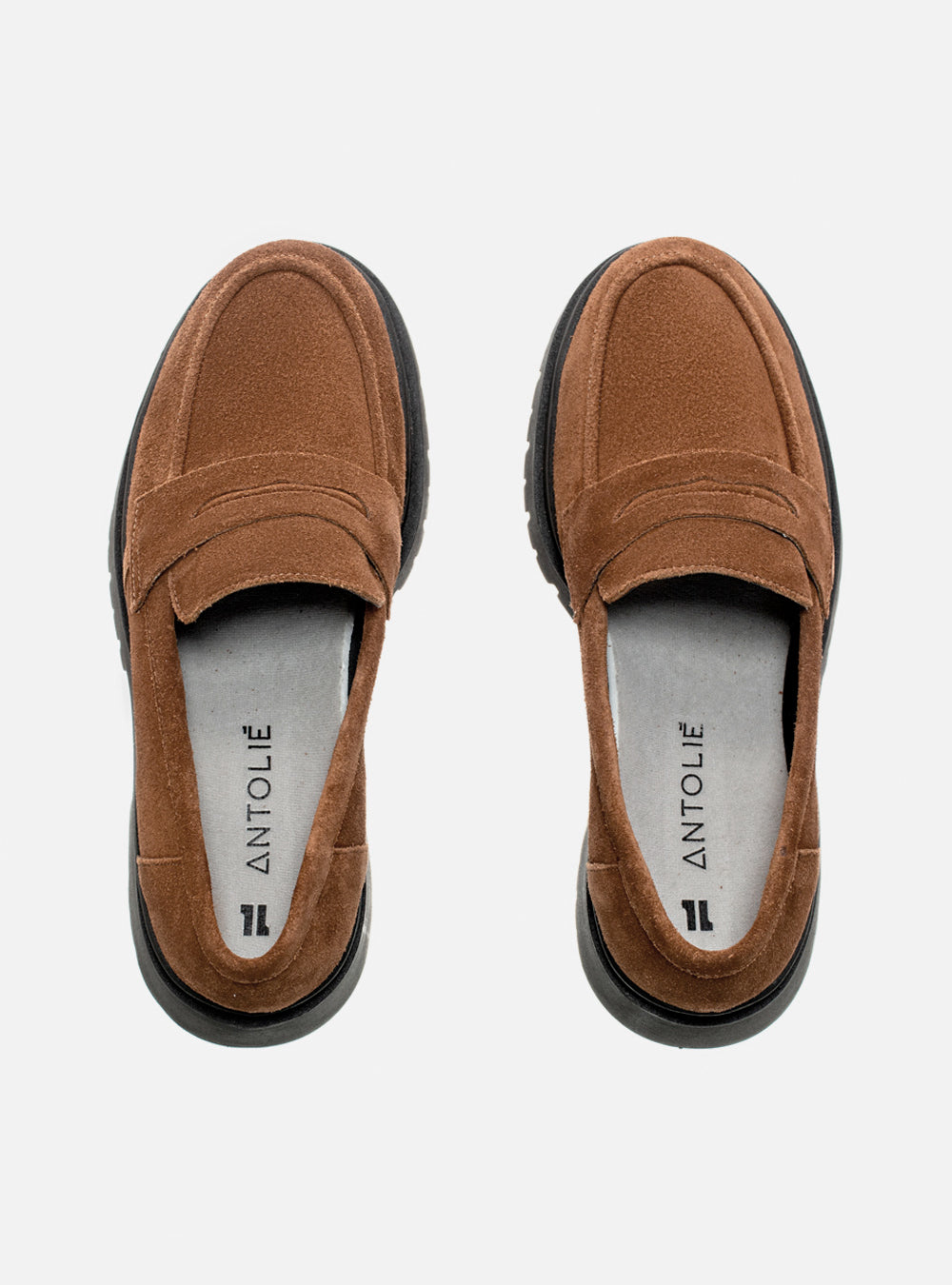 Mocassim em Couro Flatform Esther Camurça Marrom