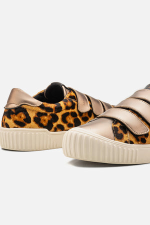 Tênis Couro Animal Print Velcro Basics