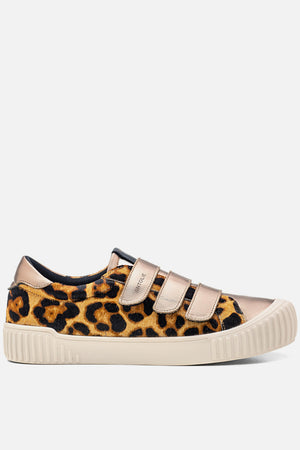 Tênis Couro Animal Print Velcro Basics