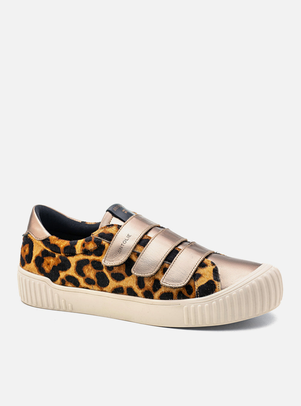 Tênis Couro Animal Print Velcro Basics