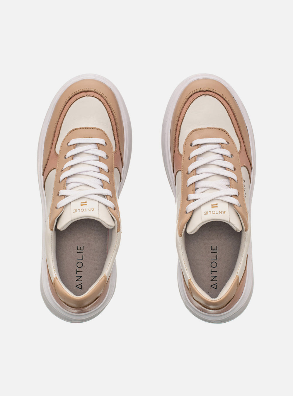 Tênis Couro Creme Detalhe Vanilla Sport
