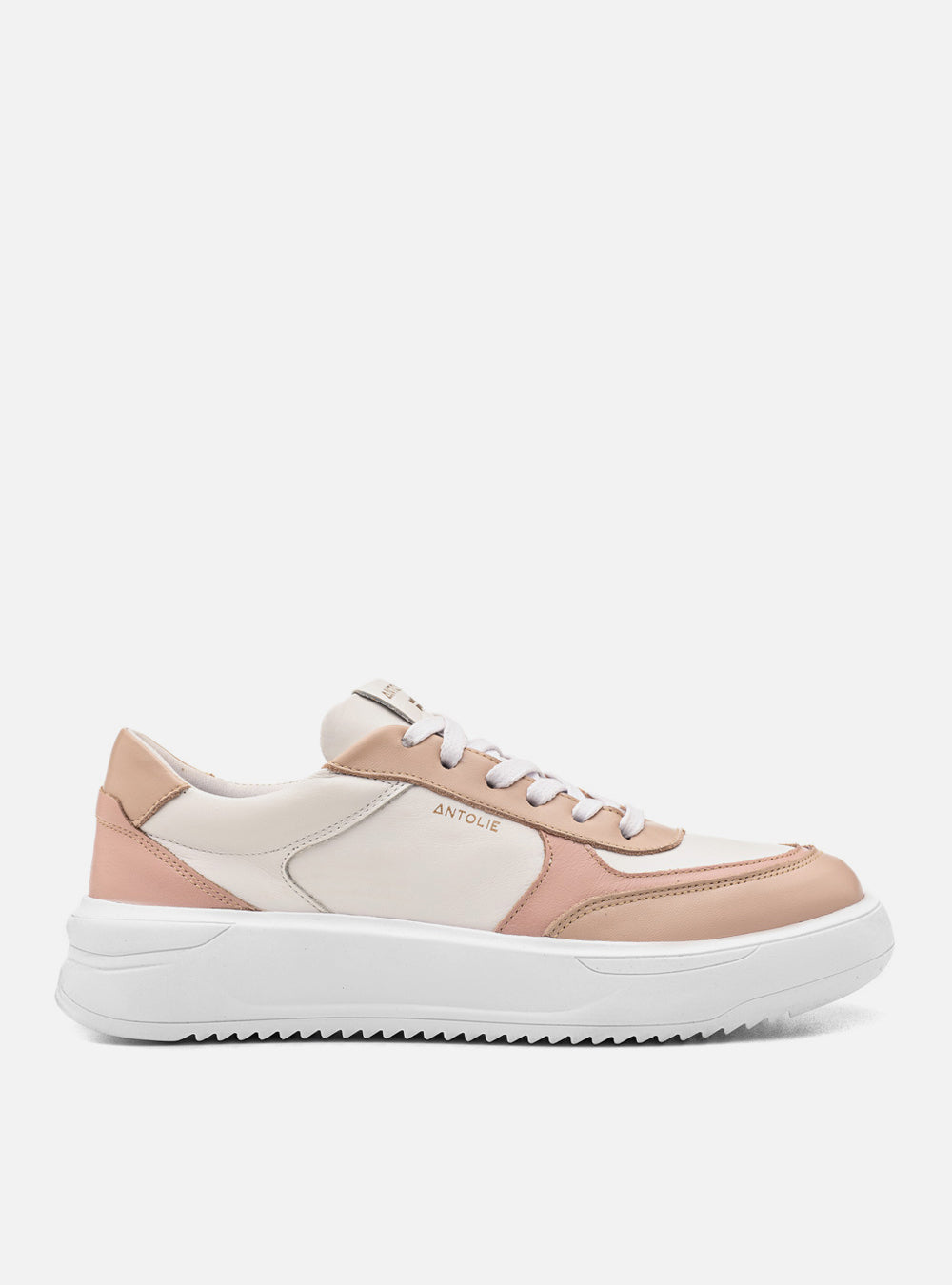 Tênis Couro Creme Detalhe Vanilla Sport