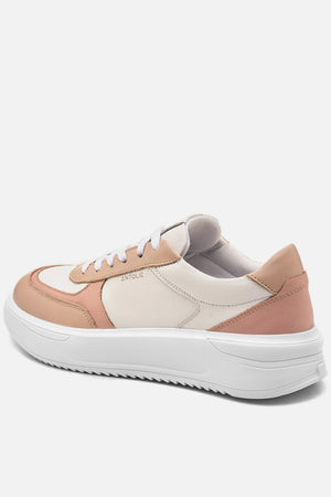 Tênis Couro Creme Detalhe Vanilla Sport