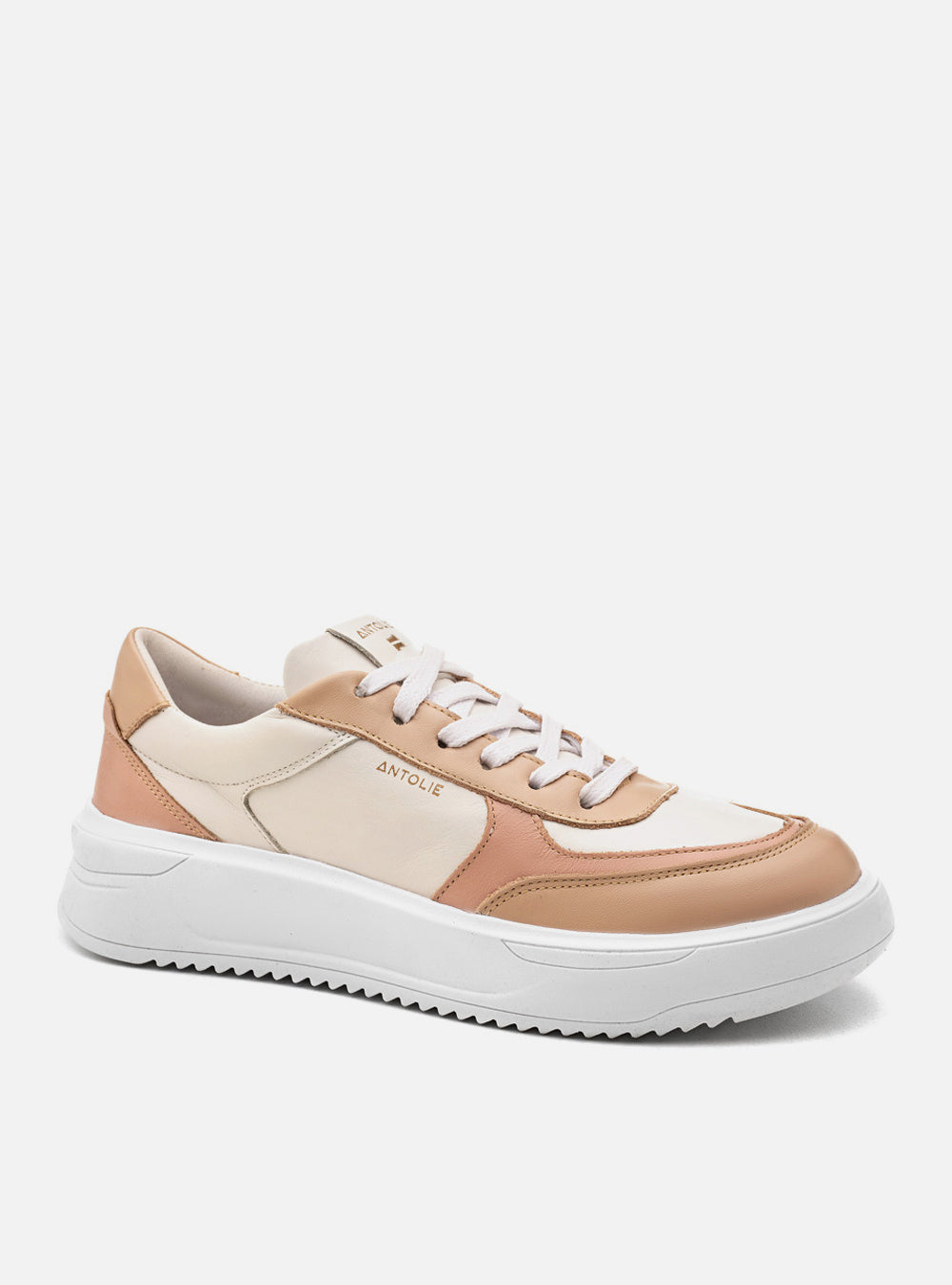 Tênis Couro Creme Detalhe Vanilla Sport