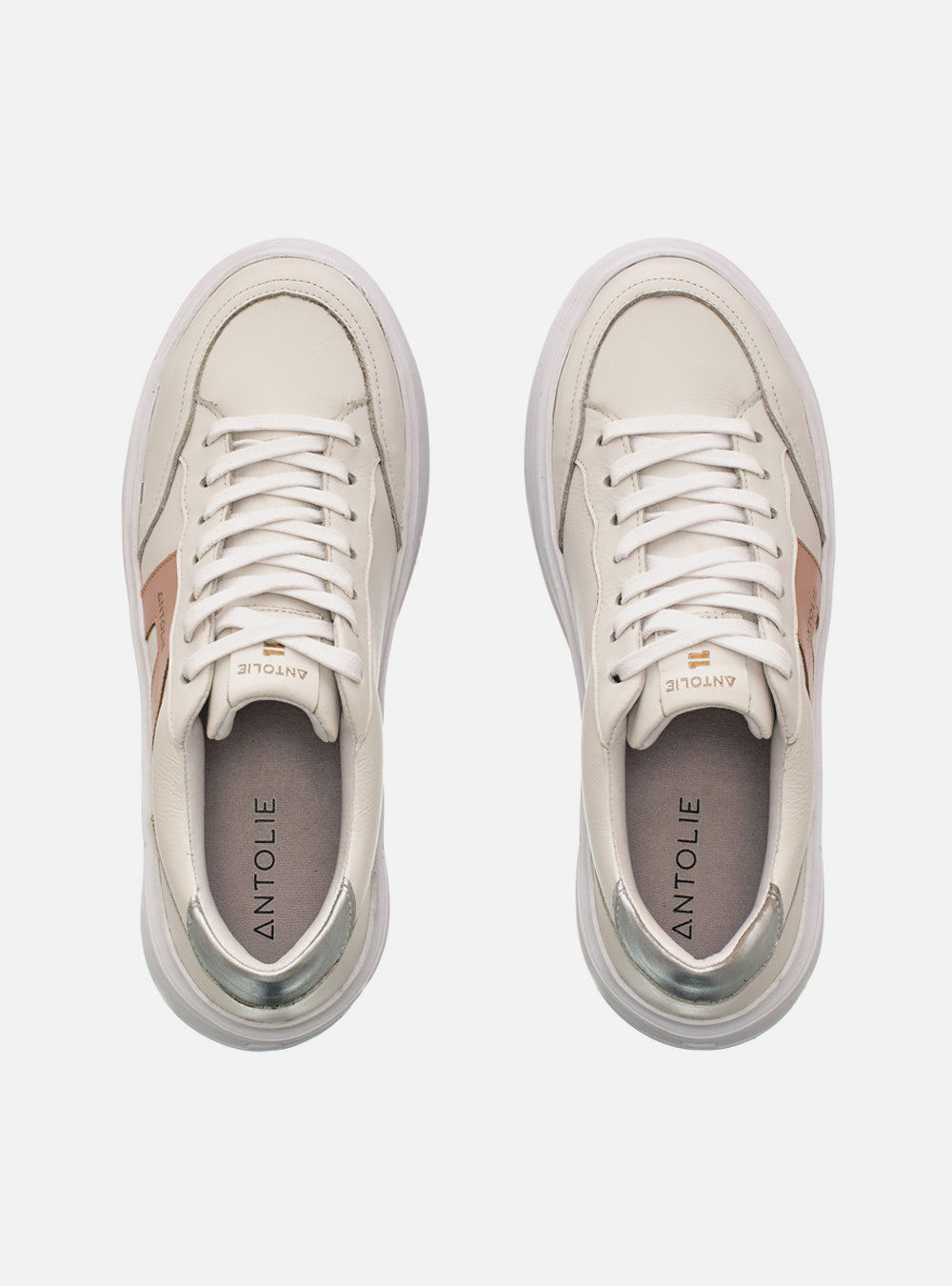 Tênis Couro Creme Urban Detalhe Vanilla