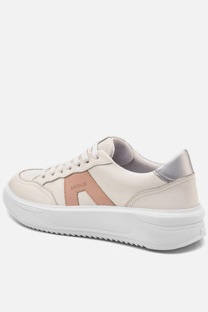 Tênis Couro Creme Urban Detalhe Vanilla