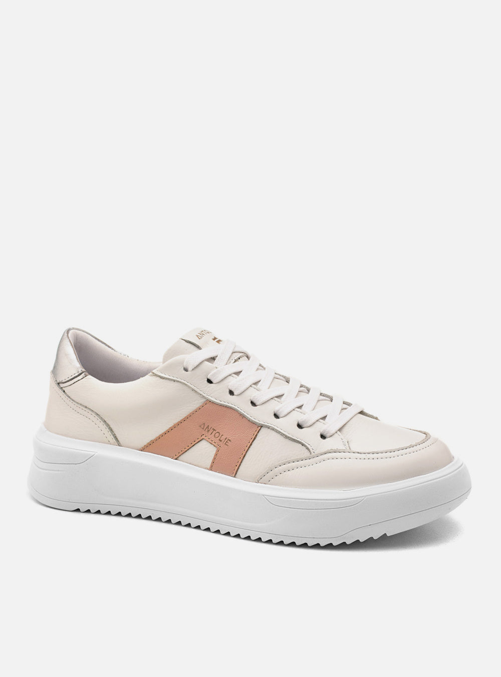 Tênis Couro Creme Urban Detalhe Vanilla