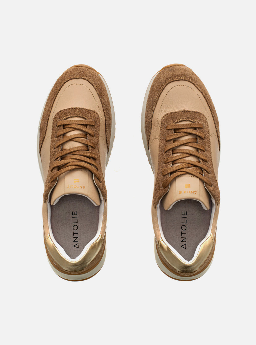 Tênis em Couro Contrast Nude Sport