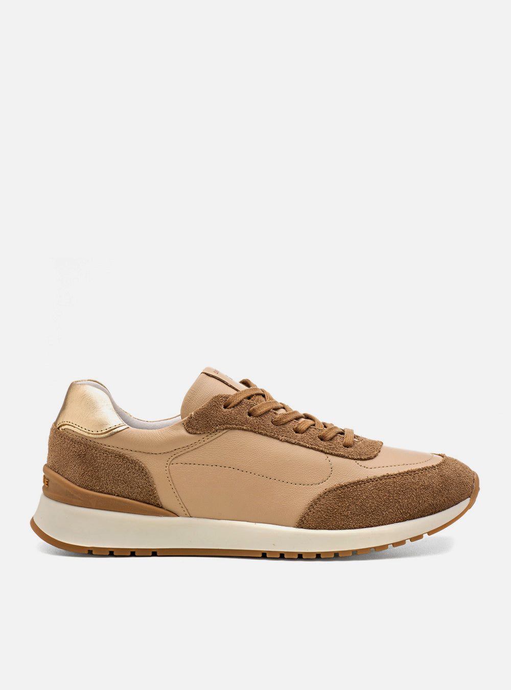 Tênis em Couro Contrast Nude Sport