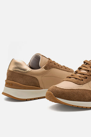 Tênis em Couro Contrast Nude Sport
