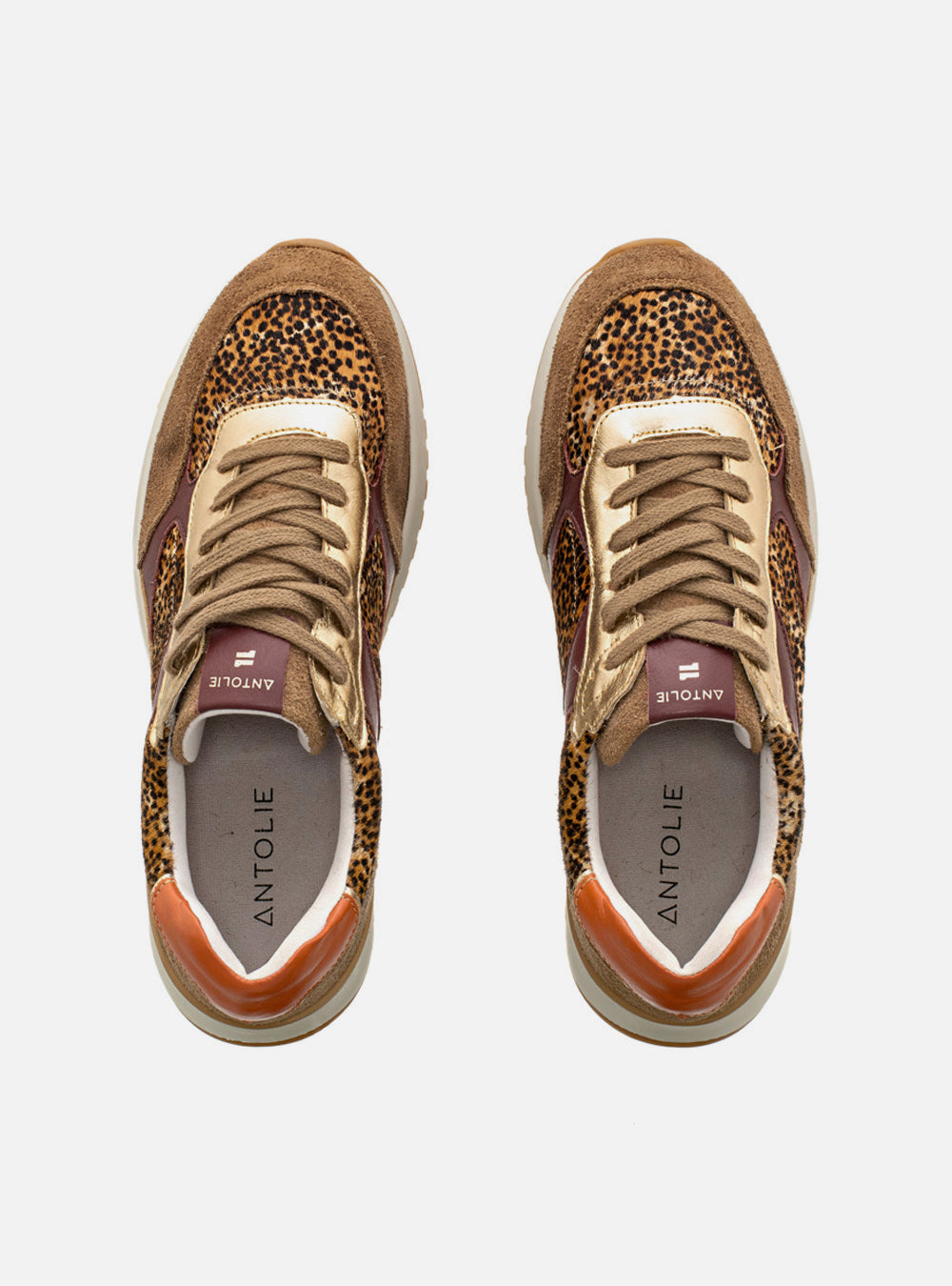 Tênis em Couro Mix Animal Print Sport