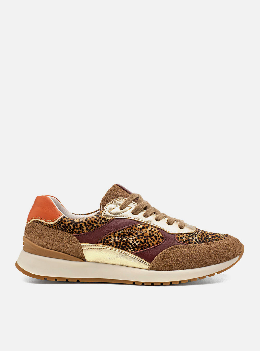 Tênis em Couro Mix Animal Print Sport