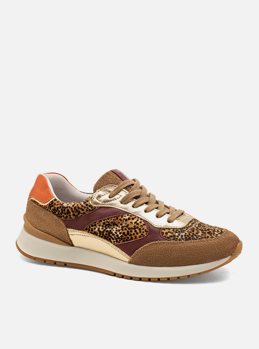 Tênis em Couro Mix Animal Print Sport