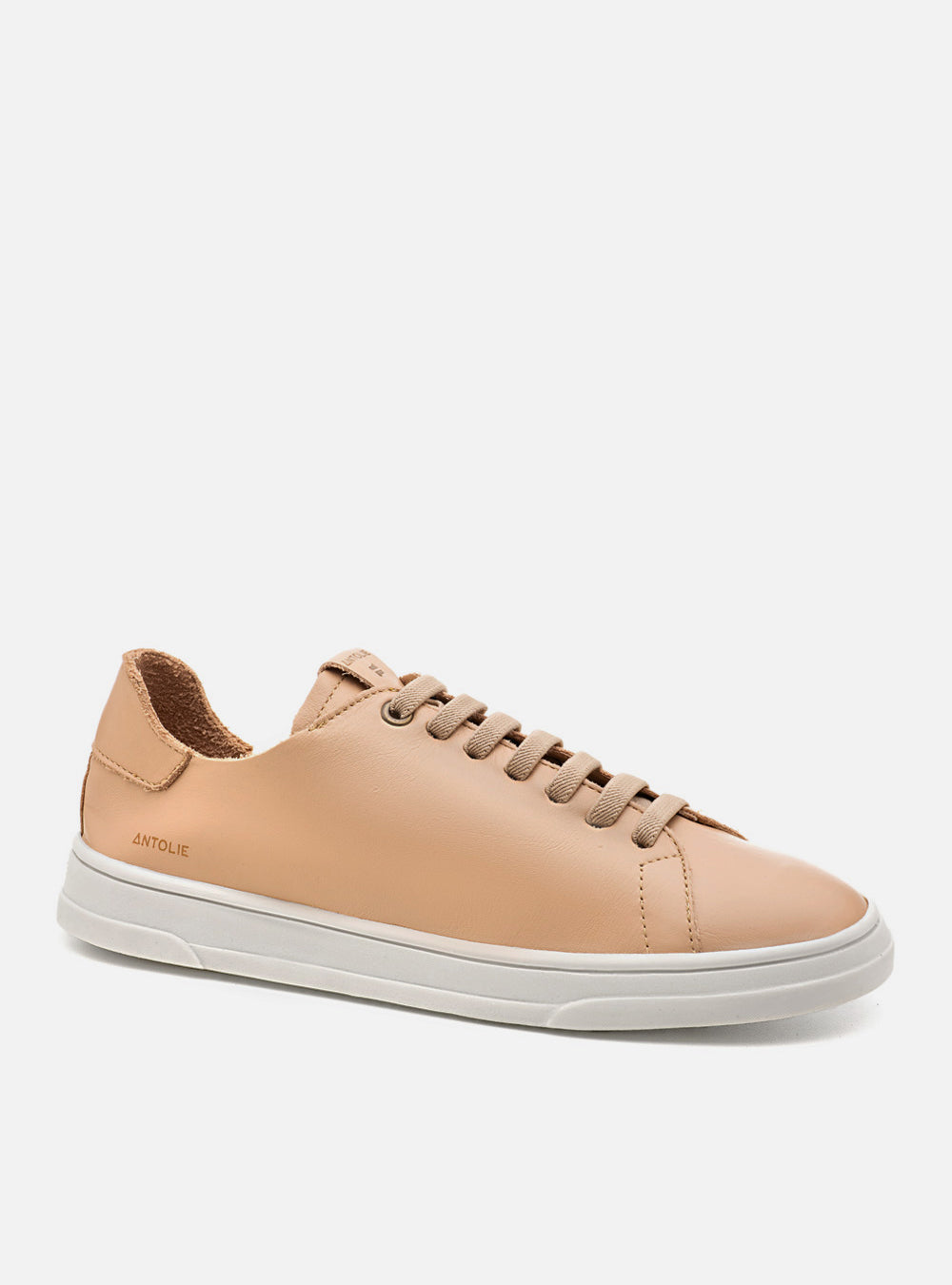 Tênis em Couro Nude Elástico Basics