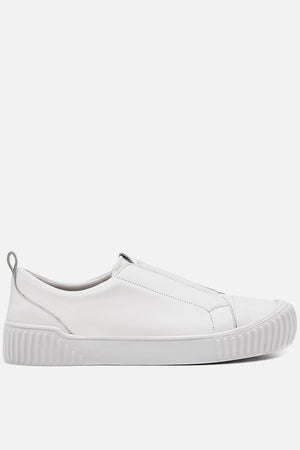 Tênis em Couro Slip On Olivia Branco