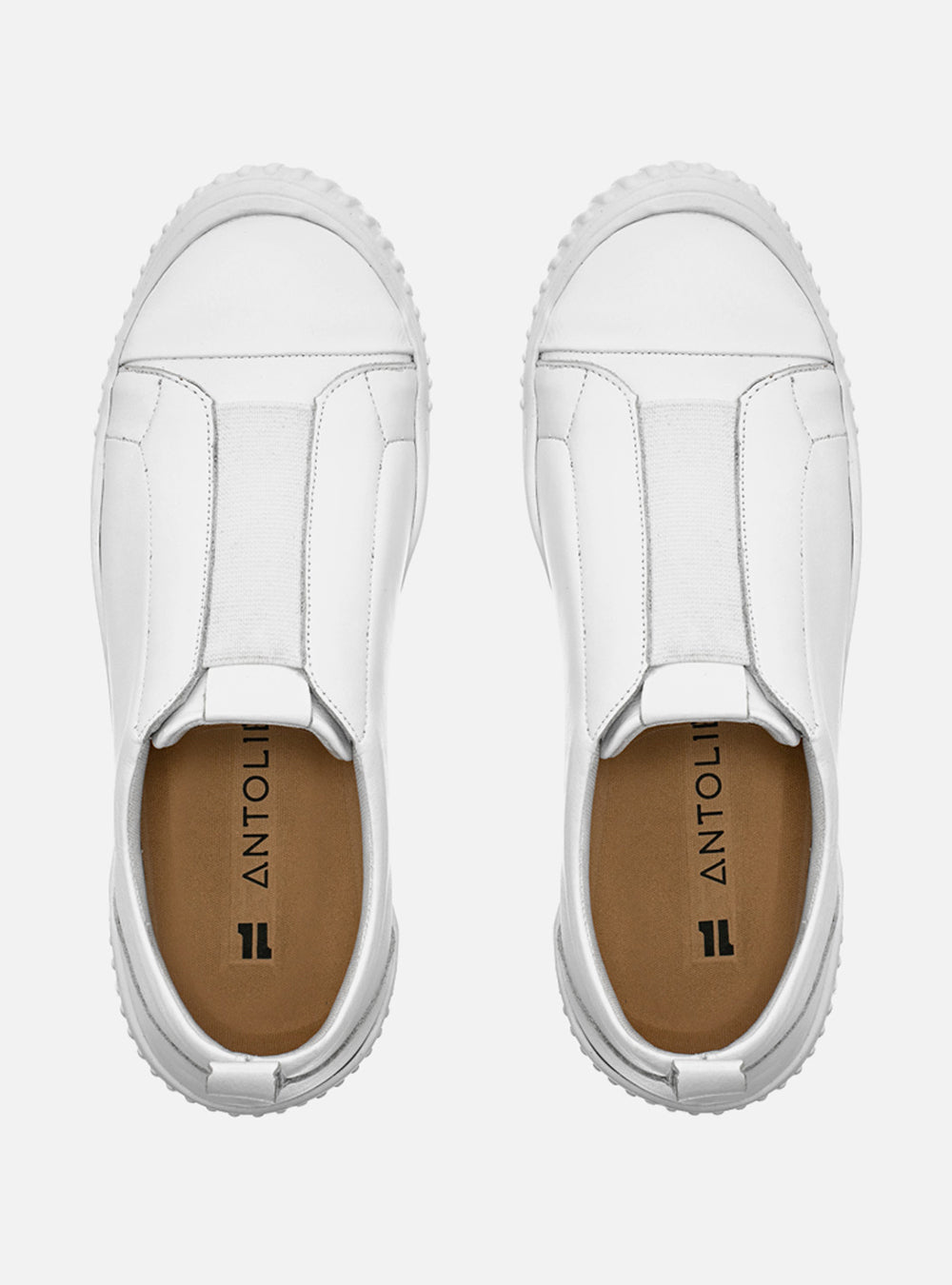 Tênis em Couro Slip On Olivia Branco