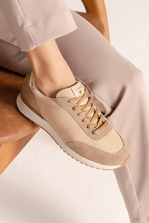 Tênis em Couro Contrast Nude Sport