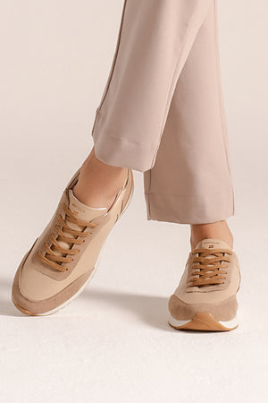 Tênis em Couro Contrast Nude Sport